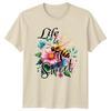 Life Is Sweet Unisexs TShirt Bee Floral Nature Lifestyle Mothers Day Gift