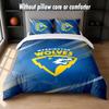 Warrington Wolves Design Bed Bedding Set 1 Duvet Cover + 2 Pillowcases Soft Breathable Household Bed Linens