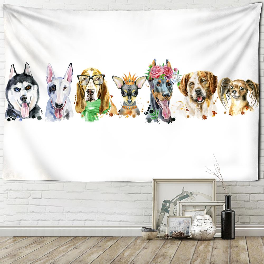 Lovely Animal Tapestry Cat Dog Monkey Hippie Wall Hanging Bedroom Living Room Dorm Home Boho Decor Witchcraft Mandala Tapestry