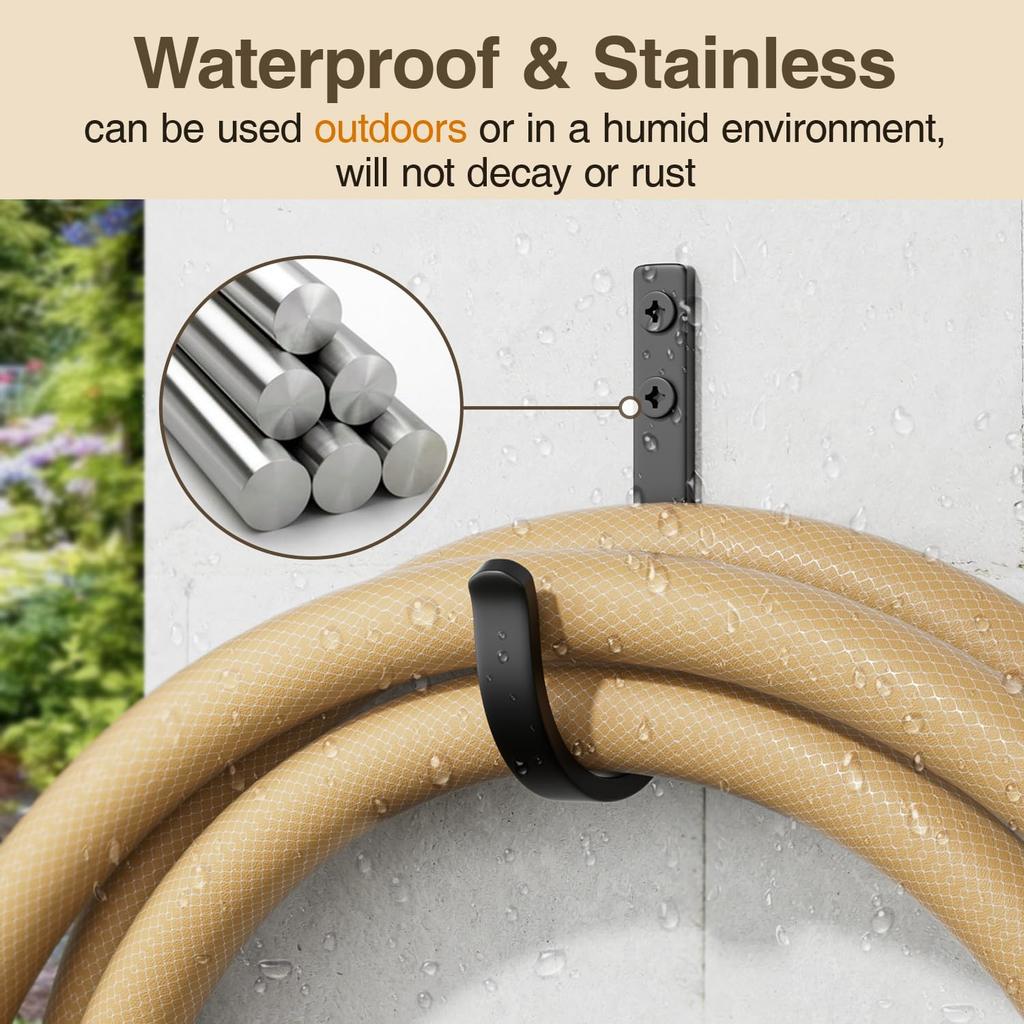 Niffgaff 10-Pack Wall Outdoor Hooks for Hanging Coat - 30LB Screw In Metal Hanger Wall Mount, for Closet, Door, Bathrooms, Outside, for Towel,