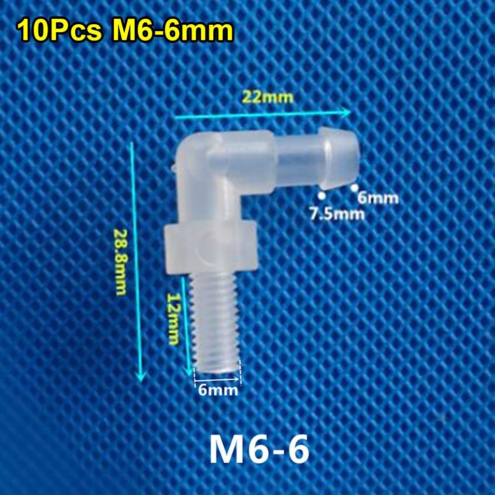 10Pcs M6-M12 To 4-12mm Pagoda Elbow Connector Plastic Hose Fittings for Aquarium Fish Tank Fittings