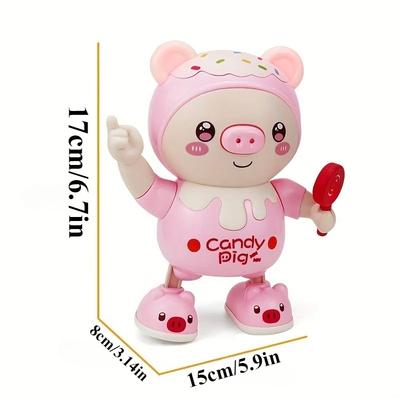 Upgraded Electronic Pets Pig Dancing Toy Doll, Electric Lighting Music Twisting Swing Left And Right Walking Cute Pig Smart Doll