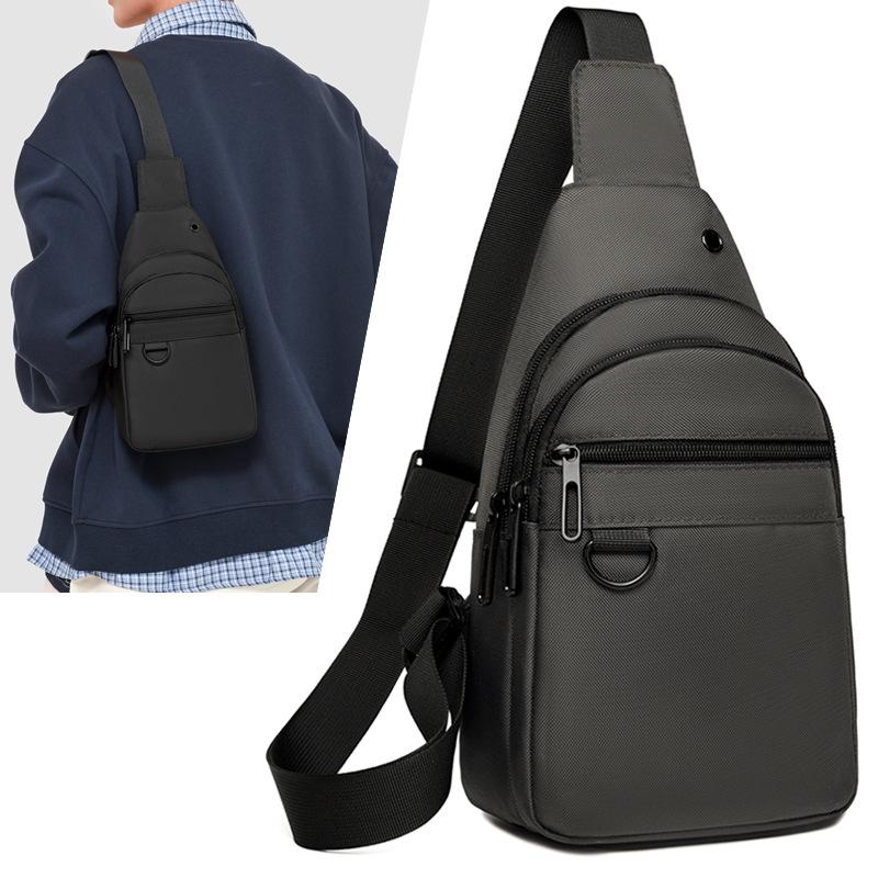 Crossbody bag men's new fashion shoulder bag going out men's multi-functional bag mobile phone change breast bag