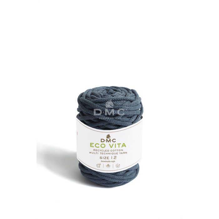 Fil Coton Recyclé Eco Vita 12mm 250g Col. 076 Bleu
