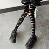 Goth Lolita Cosplay Bandage Design Soft Velvet Tights Women Sexy Cross Strap Bottom Stockings Costumes Punk JK Cute Girl Hosiery