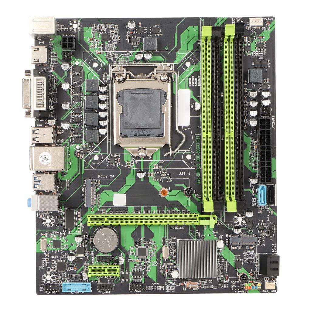 Desktop Motherboard B75 HMPLUS LGA 1155 Slot 4 DDR3 6Gbps Serial ATA M.2 NVME PCIe X16 VGA HD Output ATX Motherboard