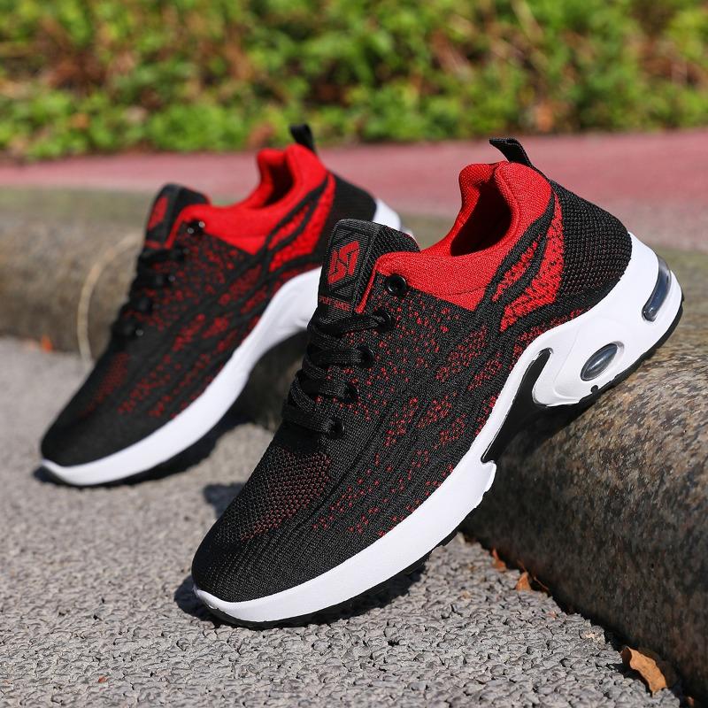 Men's air cushion shoes spring new breathable mesh casual sports shoes large size shock-absorbing running shoes