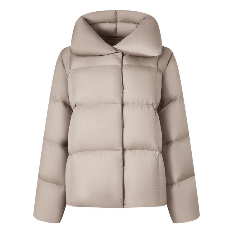 Tanner Women's Short Puffy Down Jacket with Large Lapel