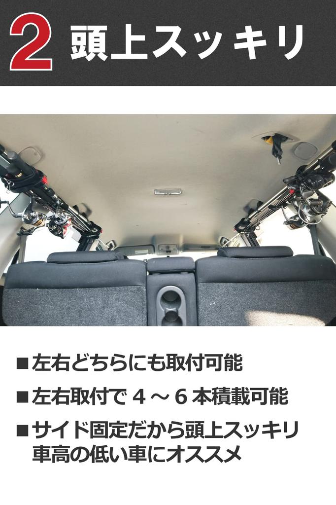 Carmate Inno Rod Holder for Compatible with Hiace Car Fishing Rod Bar (IF9) Hanger/Rod 2-3 Rods, Jimny, Every, Wagon, Etc., Holder/Rod Carrier/Ceiling