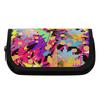 Pen Case Large Capacity Wear Resistant Polyester Double Zipper with Two Compartments for Pens Ruler Scissors Students for Students