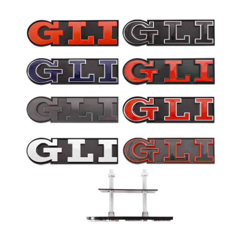 

3D металлический логотип GLI с надписью, эмблема на передней решетке автомобиля, значок для Jetta MK4 MK5 MK6 MK7, наклейки GLI, аксессуары