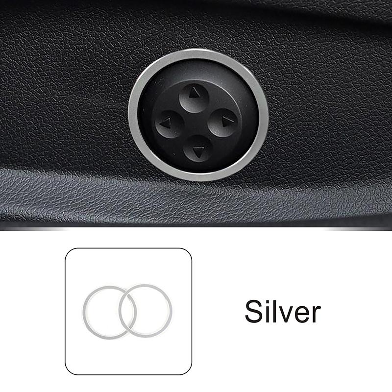 For Mercedes Benz C E GLC Class W213 W205 X253 2016-18 Car Seat Adjustment Button Ring Frame Trim Decals Aluminium Alloy Sticker