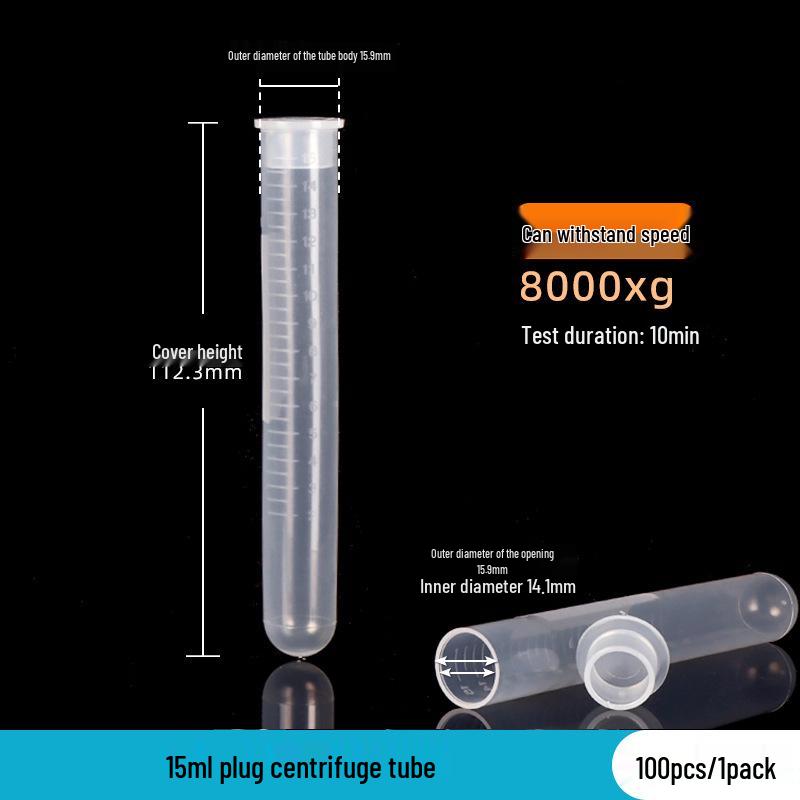 Laboratory Plastic Tubes: PCR, Centrifuge & Seed Bottles in 0.2/1.5/5/10/15/30/50ml