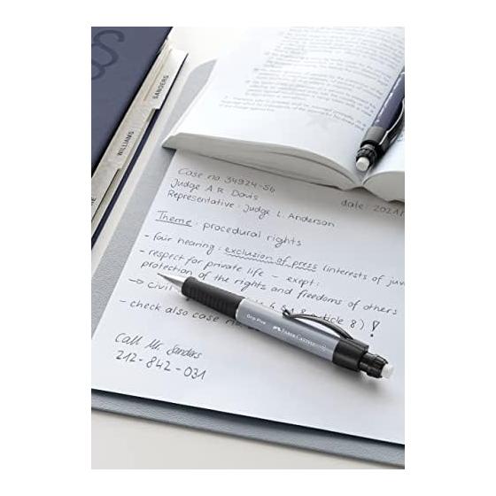 Faber-Castell Grip Plus Pencil 0.7mm Blue, Triangular Shape, Rubber Grip, with Eraser