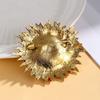 Enamel Brown Sunflower Brooch Pins Melon Seeds Rhinestone Badge for Women Plant Jewelry Accessory