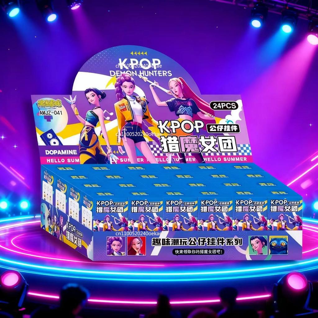 24Pcs_% Random Blind Box Anime KPop Demon Hunters Girl Group RUMI MIRA ZOEY Figure Action Pvc Models Toy Ornaments Gifts