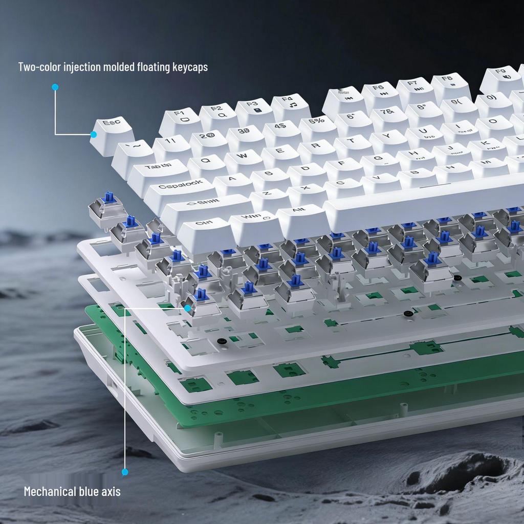 Dynamic Wired Mechanical Keyboard & Silent Gaming Mouse Set - Three-Mode Office & Game Use
