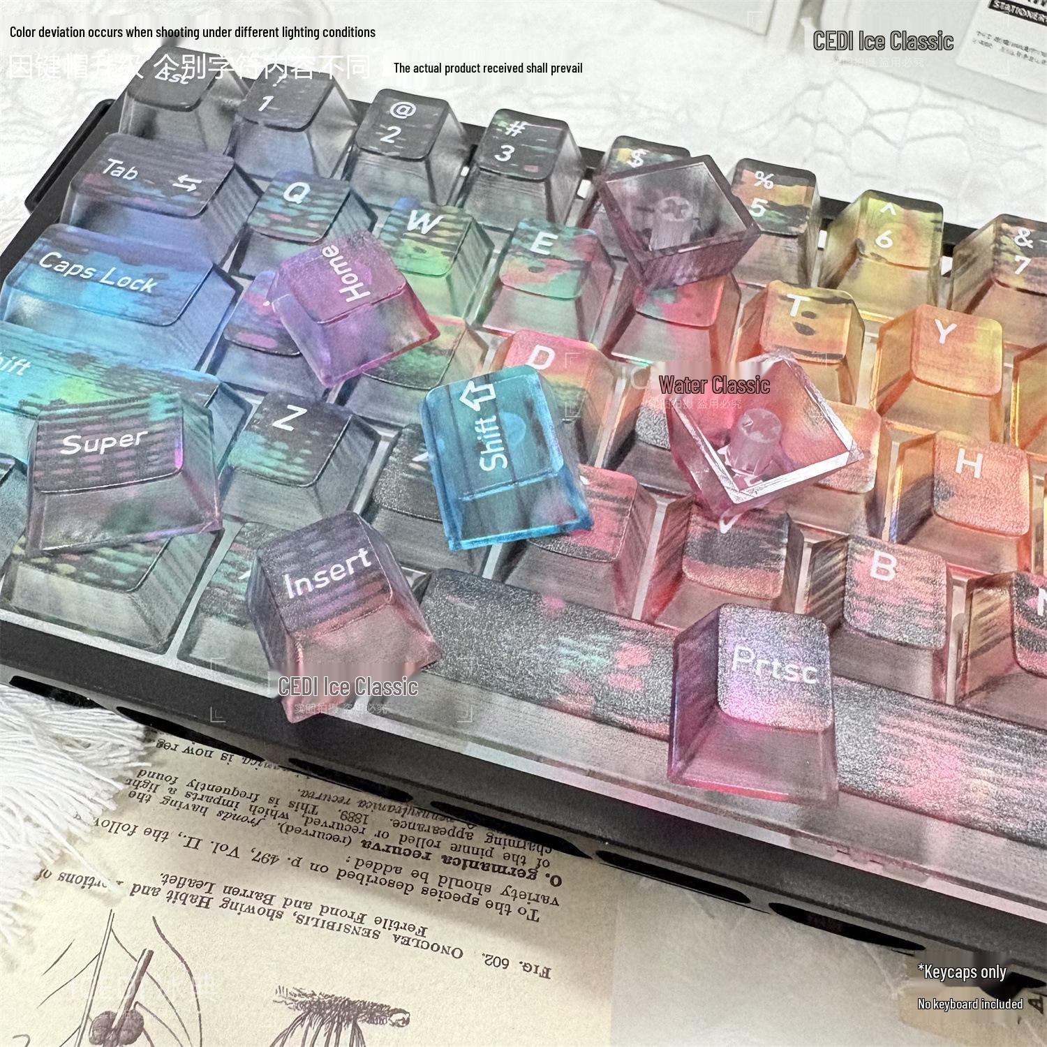 

Ice Fantasy Night Rainbow Gradient Frosted Mist Non-slip Mechanical Keycaps with Magnetic Shaft by Bee Wootin