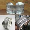 New Hot Bohemia Fashion Retro Tibet Carved Wide Cuff Bracelet ADM