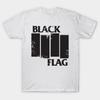Asian Size Cotton Unisex Tshirt Print T-shirt Black Flag Vintage Logo T-shirt No-Cut Print Regular Fit
