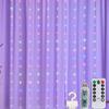 Waterfall Curtain Lights 300 LED 3X3M Fairy Lights Timer 8 Modes USB String Lights for Room Wall Party Xmas Indoor Outdoor Decor