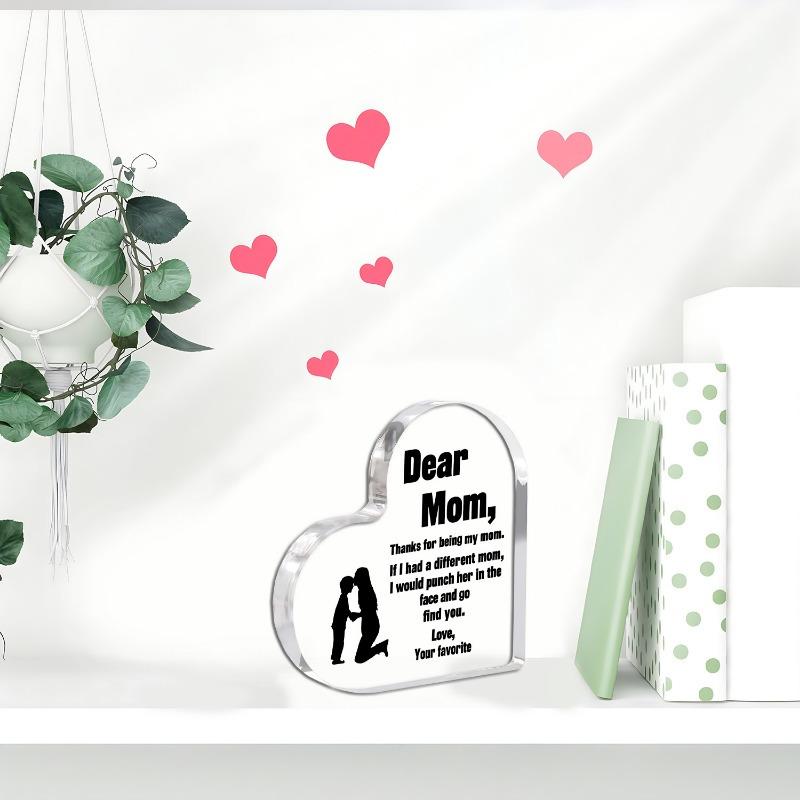 Best Mother Heart Plaque - Grateful Birthday Gift for All Mother Figures