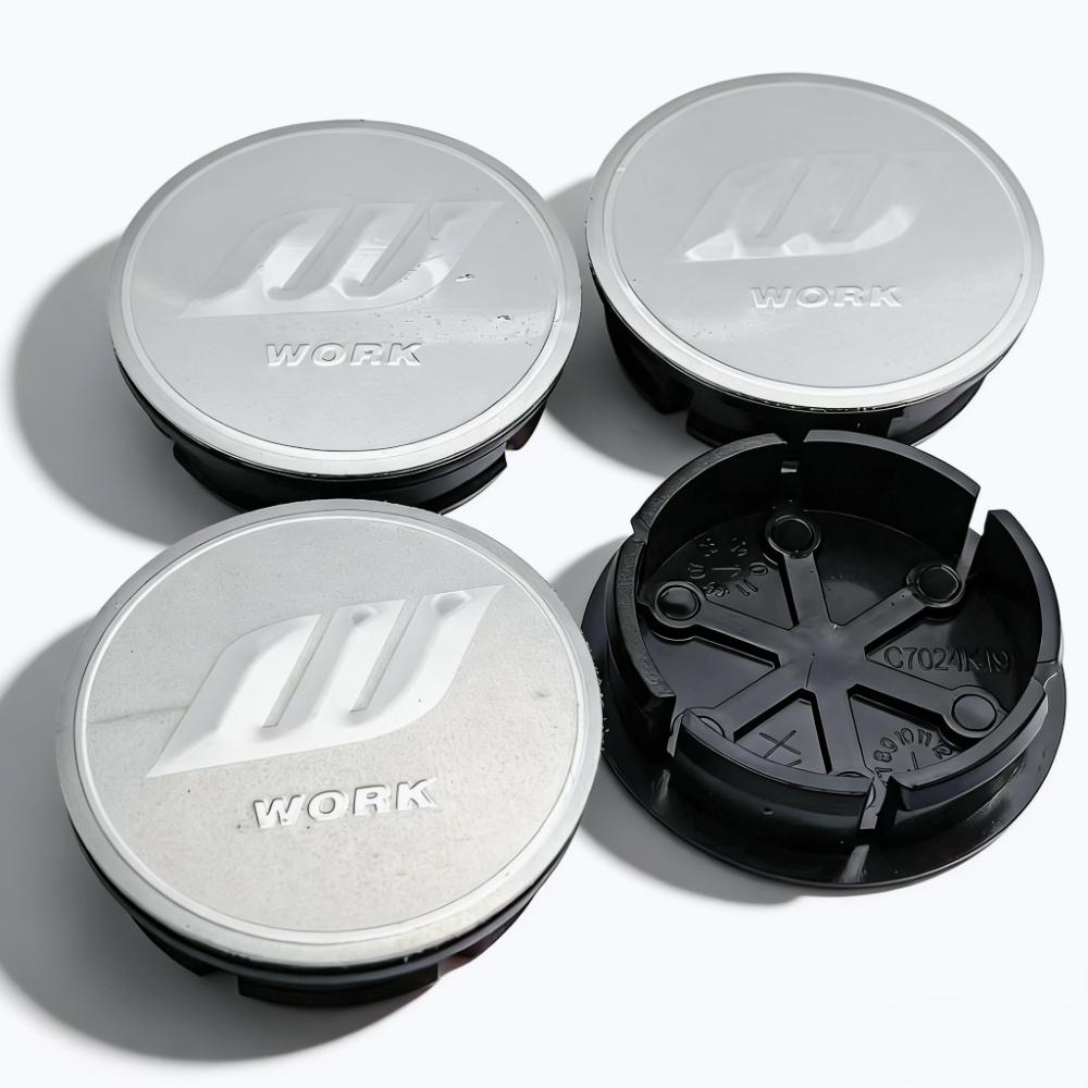 

4pcs JDM W Work Logo Badge Emblem Car Wheel Center Caps 48MM 42MM Wheels Hub Cap Rim Hubcaps Dust Cover Replace Car Accessories W Work Badge&4pcs Wheel Caps