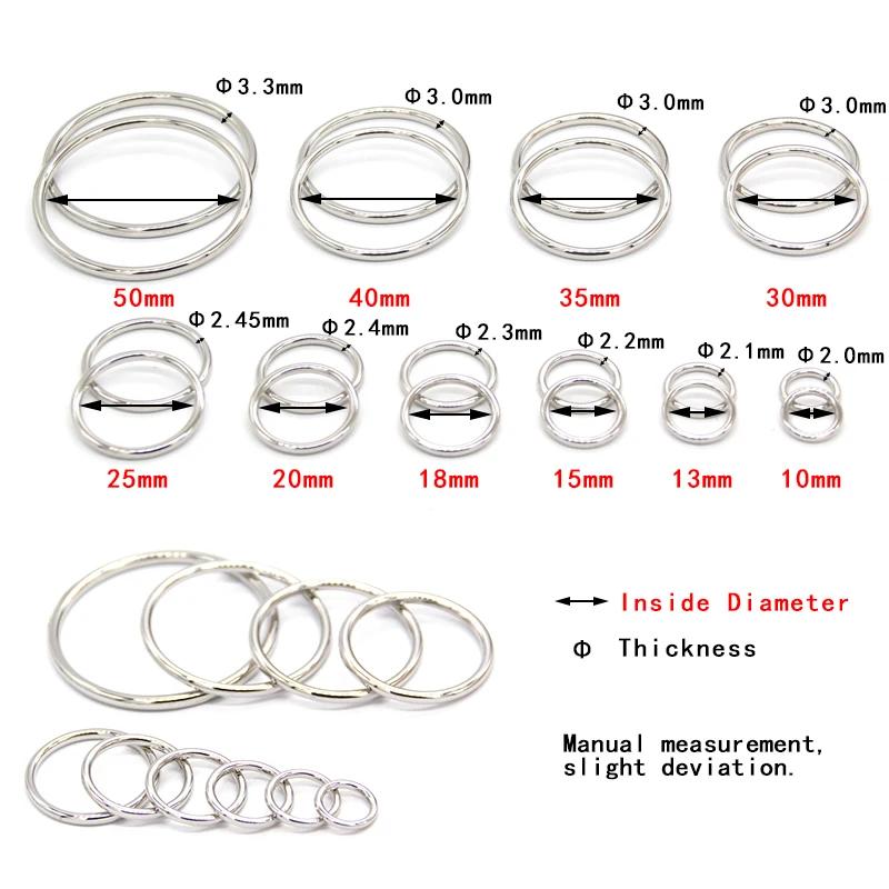 High‑Quality Round Metal O Ring Buckle Multi‑Size Fastener for Bag Strap Belt Garment DIY Handcraft Sewing Supplies