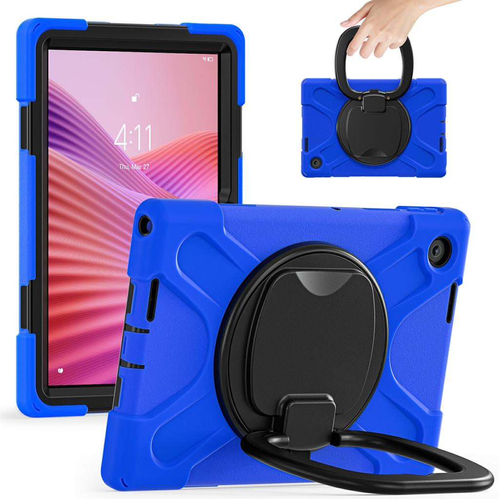 For Lenovo Tab 10.1 (2025) TB311XU/Zhaoyang K10C Case TPU + PC + Silicone Tablet Cover Swivel Kickstand Handle Grip
