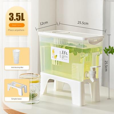 Water Pitcher Jug With Faucet Lemon Juice Kitchen Drinkware Kettle Pot Cold Water Bottle