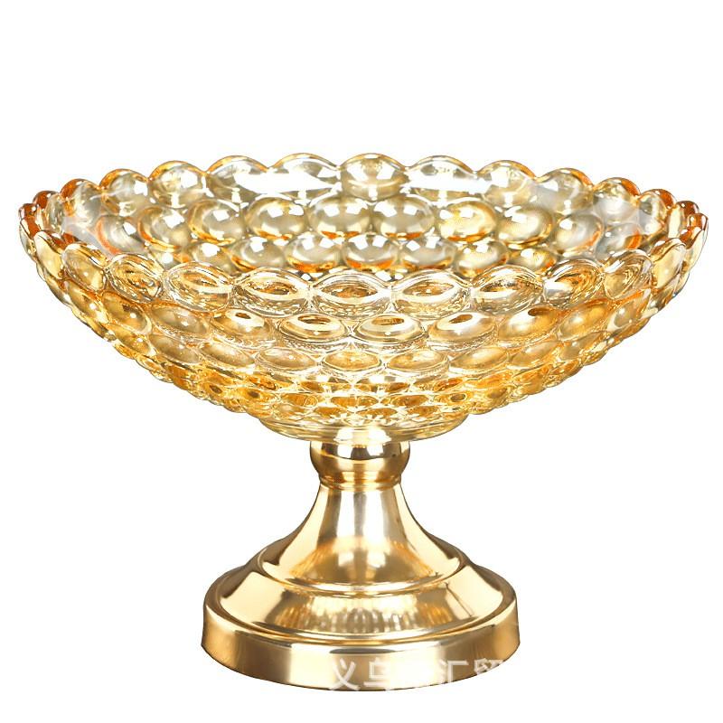 Elegante Glas-Fußschale Obstschale Modernes Wohnzimmer-Mittelstück Snackschale Heimdekoration