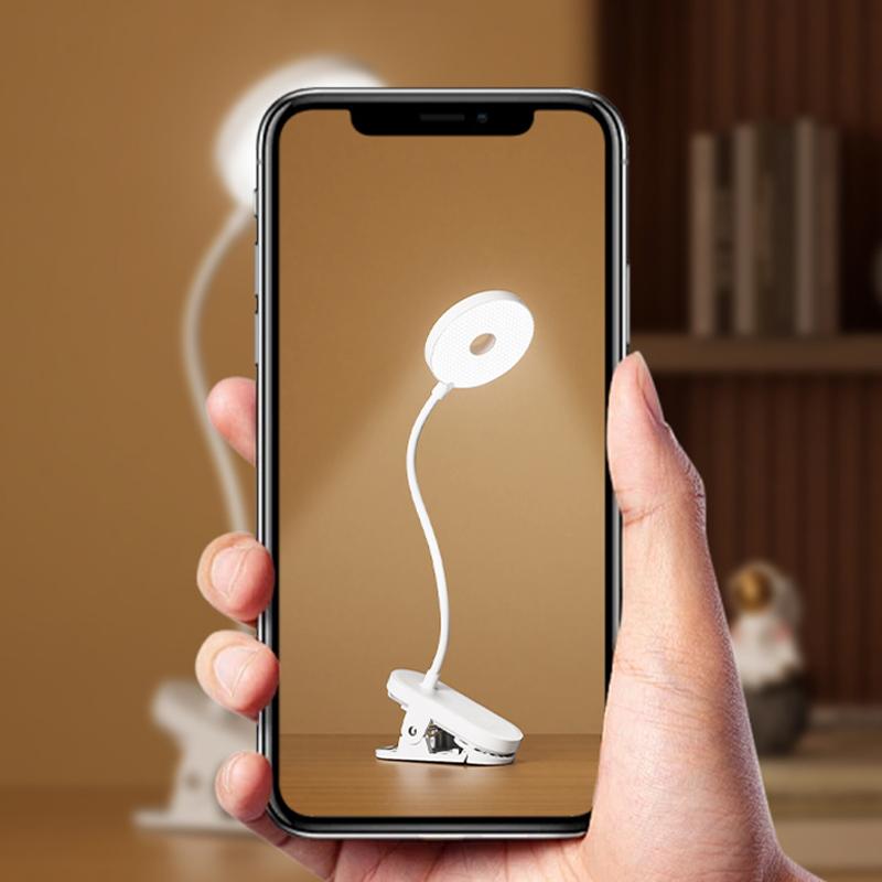 BMW Clip-On Desk Lamp Portable LED Desk Lamp Desktop Book Lamp Timed Stepless Dimming 1200 Mah Eye Protection Reading Study Lamp