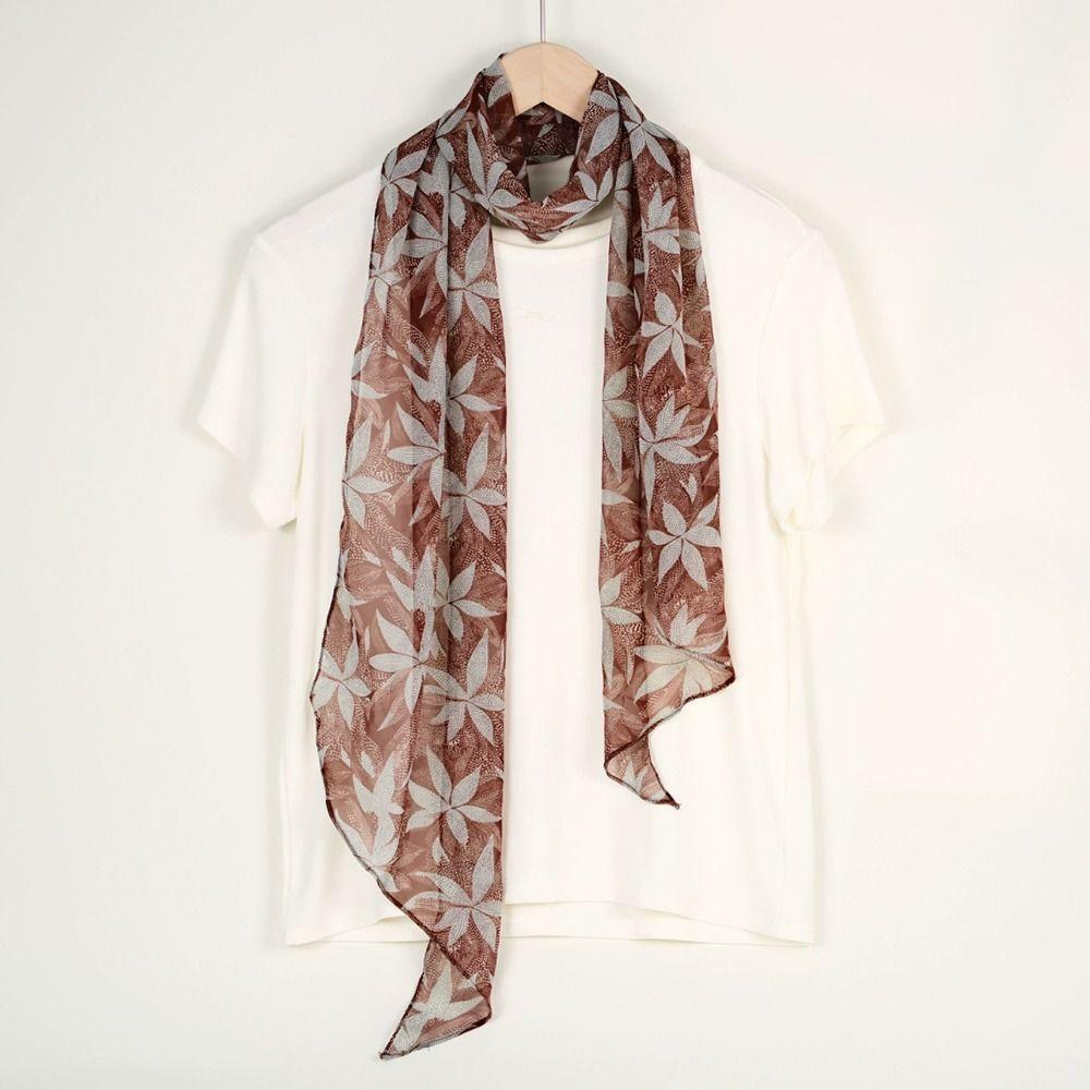 Decorative Women Lady Girls Neckerchief Thin Silk Scarf For Spring Summer Autumn