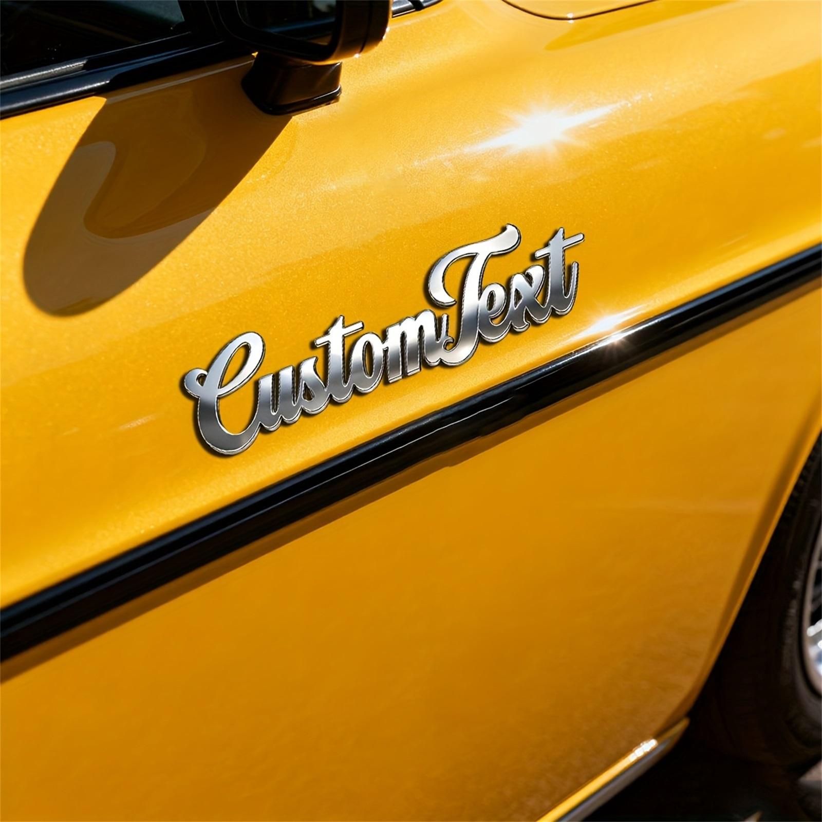 

EWTOMTENTStainless Steel Car Stickers With Adhesive Backing For Piano, Motorcycle And Sports Car Decoration, Letter Pattern, Personalized Hollow Text One Size