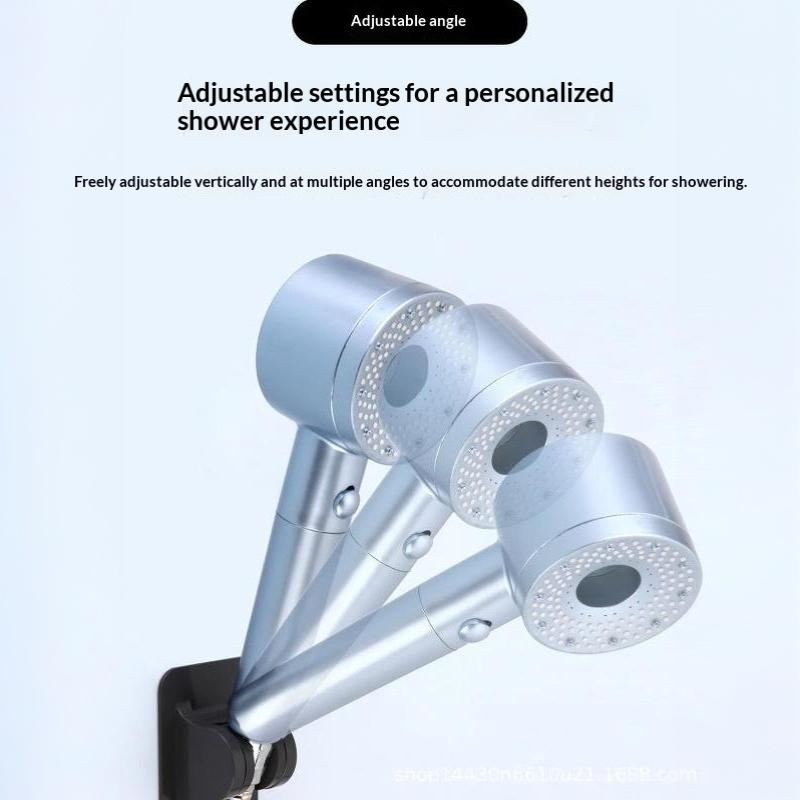 Wall Mount Shower Head Holder Strong Adhesive Residue Free Removable Waterproof ABS Bracket for Bathroom Use