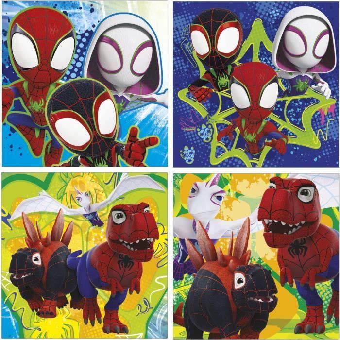 Puzzles progréssifs - EDUCA - Dino Spidey - 12+16+20+25 pièces