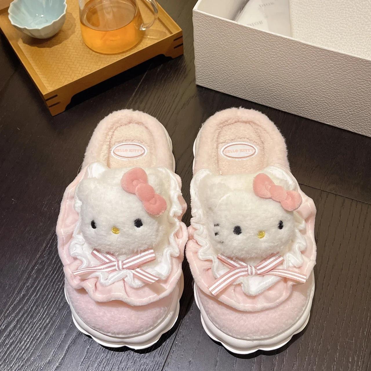 

Хлопковые тапочки с рисунком милые зимние домашние тапочки на толстой подошве сохраняют тепло хлопковая обувь 36-37 розовый