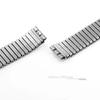 Elastic Stainless Steel Watch Strap for Swatch Watches Men Women Polished Matte Silver Metal Wrist Straps Replacement Bracelet