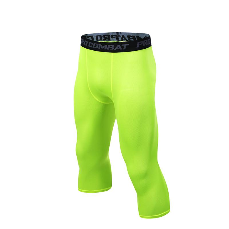 Quick-Dry High-Elastic Cropped Sports Leggings, Available In 9 Colors, Ideal for Fitness, Outdoor Training, and Basketball, Sweat-Absorbing Design.