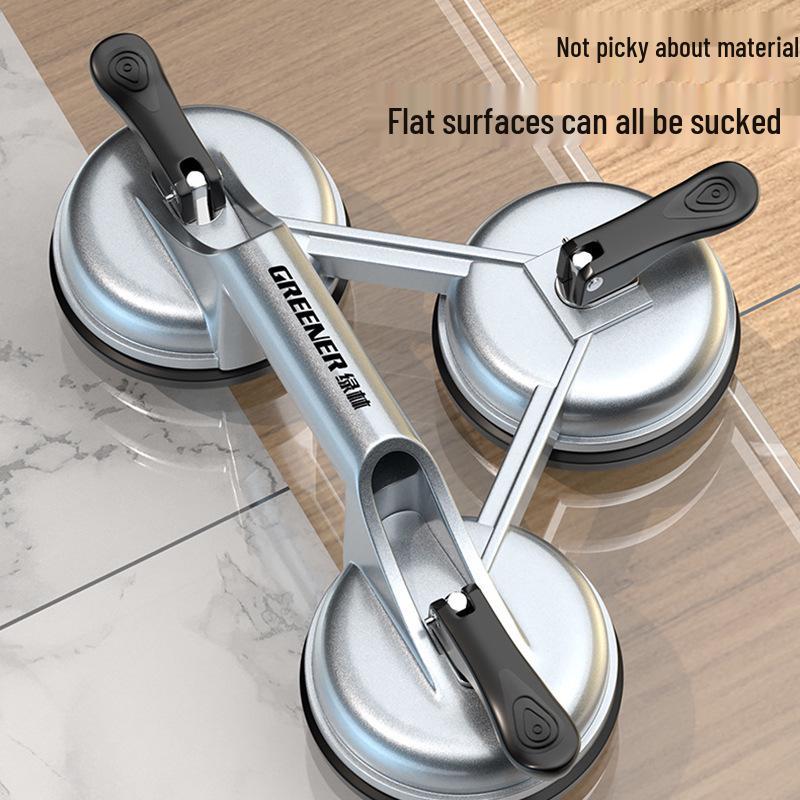 Aluminum Alloy Tile and Glass Suction Lifter with Rubber Cup and Buckle Plate