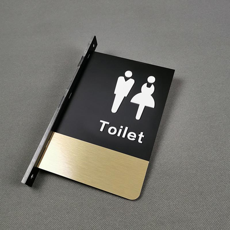 Dveřní cedule Oboustranná upomínková cedule na toaletu Pánská a dámská cedule s pokyny pro koupelnu s pokyny pro hotelové WC cedule s toaletou