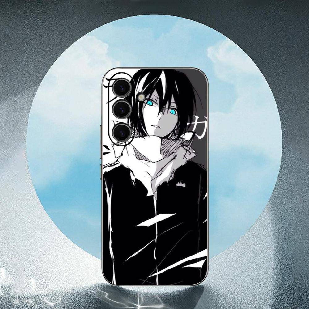 Japanese Yato Noragami Anime Art Luxury Black Phone Case For Samsung Galaxy S23 S24 S25 Ultra S22 Plus S21