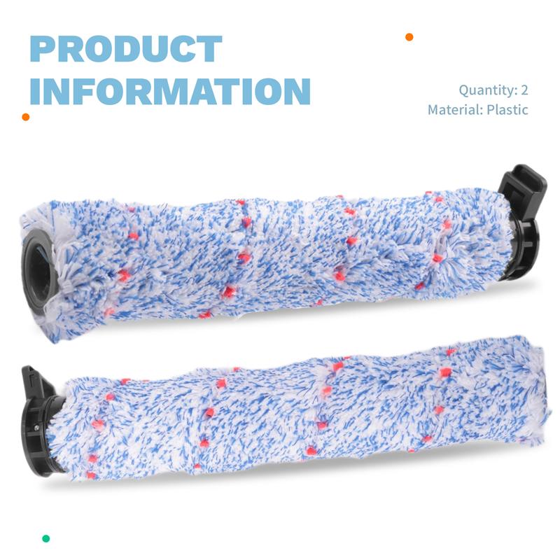 ABKR-Main Roller Brushes Replacement For Atvel F16 / F16 Pro Sweeper Accessories Long Lasting Spare Accessories 2 Pcs