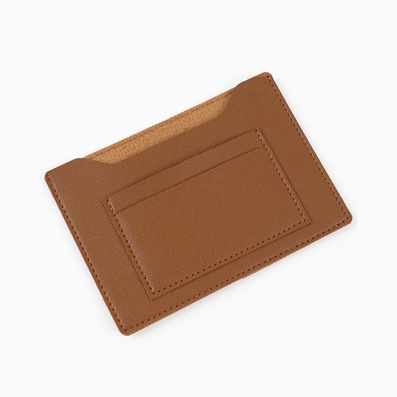 Simple Solid Color Passport Cover Multifunctional Pu Leather Card Holder Passport Clip Airplane Check-In Ticket Folder Travel