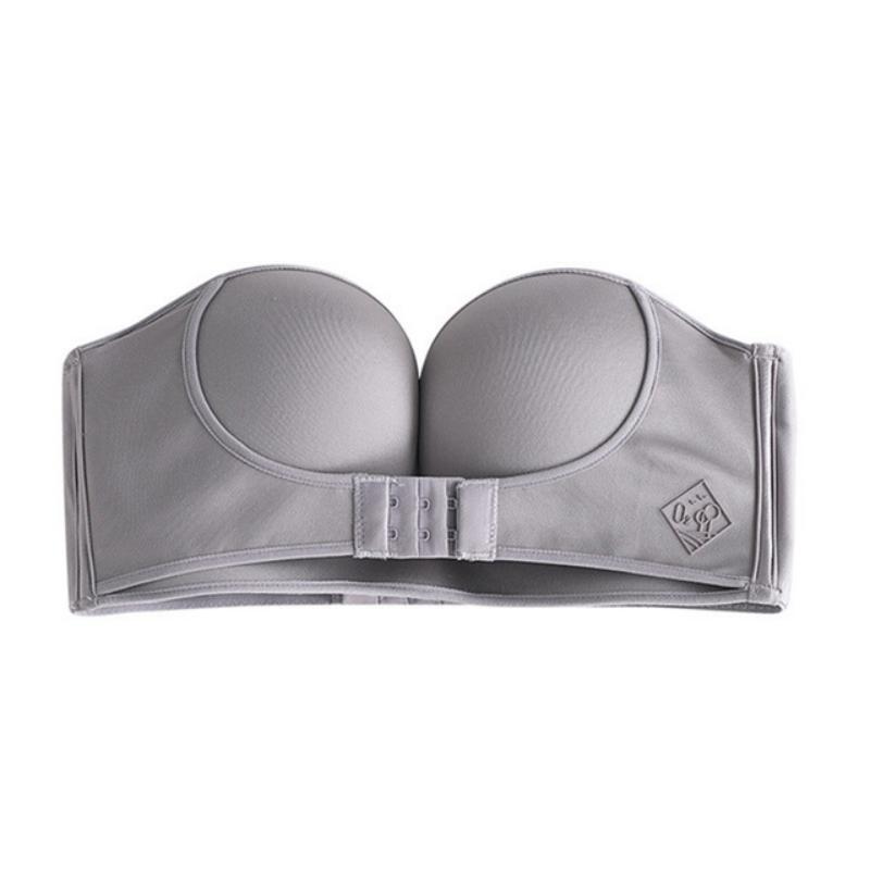 Dame Polstret BH Samle Stroppeløs BH Dame Super Push Up BH Sexy Undertøy Usynlig BH Med Justerbar Skulder Frontlukking BH