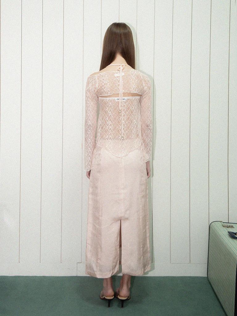 Moroa Jacquard Long Skirt - Pink