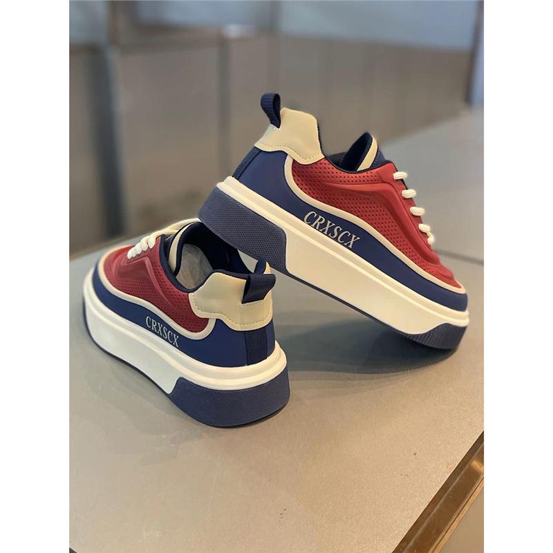 Spring and autumn new low-top thick baseplate shoes youth breathable and comfortable sports and leisure shoes cr