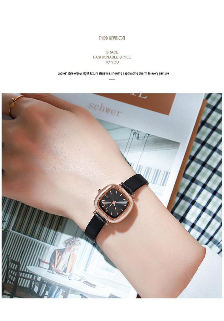 Gedi Retro Small Square Women's Waterproof Casual Watch