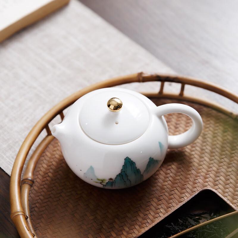 Mutton Fat Jade White Porcelain Xishi Teapot