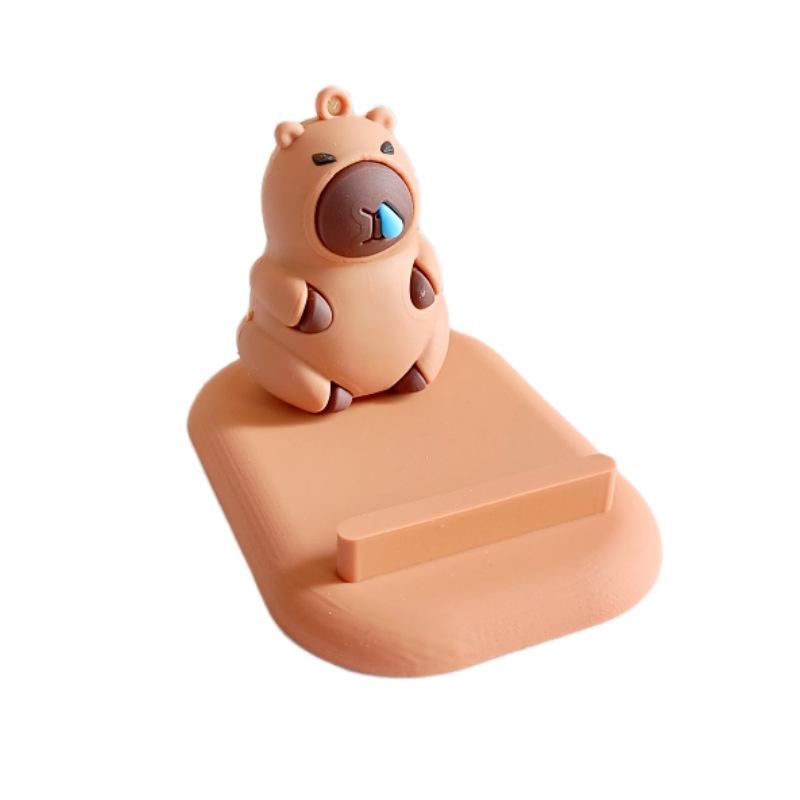 Süßes Capybara Kapibara Dreidimensionale Puppe Fauler Schreibtischhalter Kreativer Handyhalter Kleines Ornament
